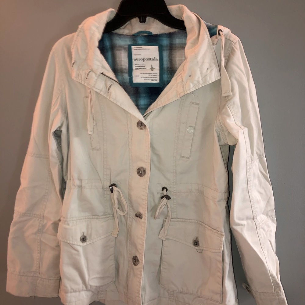 Aeropostale Cream Utility Jacket